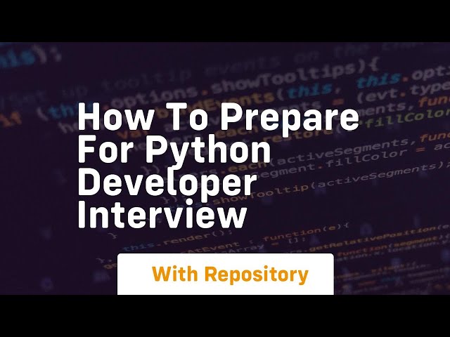 how to prepare for python developer interview