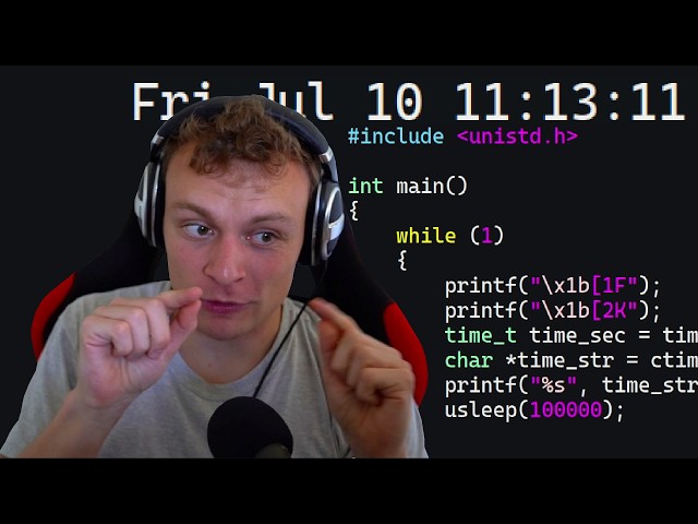 Terminal Clock in C