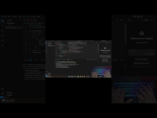 POstgres_db_create_with_python #python3 #postgresqltutorial #pythonforeveryone  #asmr #coding #code