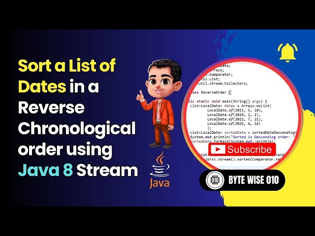Java 8: Sort Dates in Reverse Order (The Easiest Way) ⏳