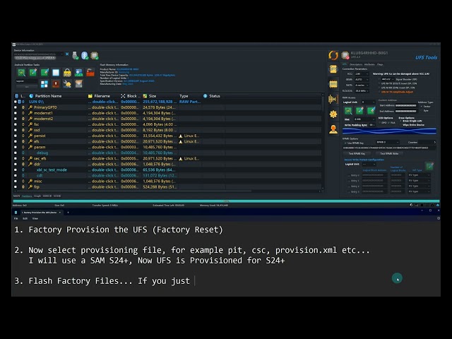 F64 UFS 4.0 Full Re-provisioning Tutorial