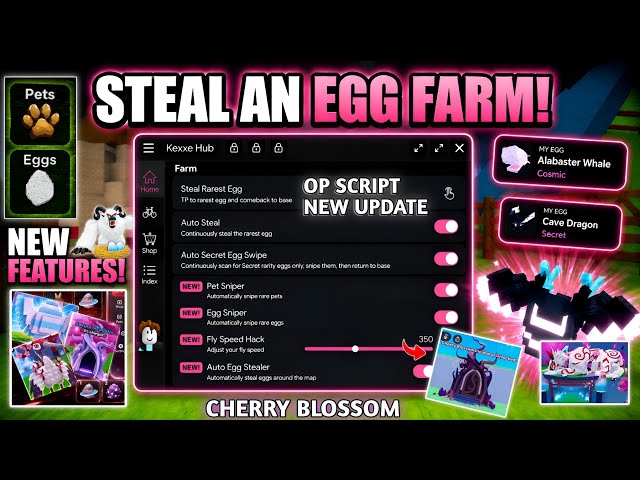 STEAL AN EGG Script - AUTO STEAL EGG, EGG PREDICTION, AUTO FARM, WAlKSPEED + GUARD FREEZE