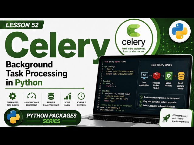 Lesson 52 - Celery: Background Task Processing in Python | Python Packages Series | Uplatz