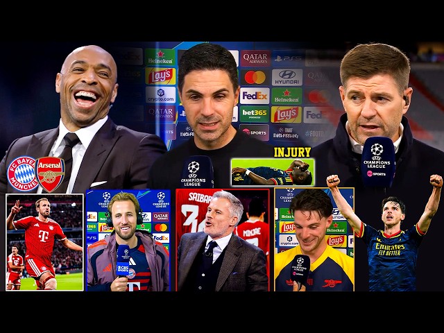 Bayern vs Arsenal 2-2 Thierry Henry Goes Crazy! 🔥 Rice Saves a Point Away | Arteta Reaction