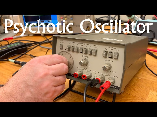 Psychotic HP3311A Function Generator (100 Hz setting is having a freakout)
