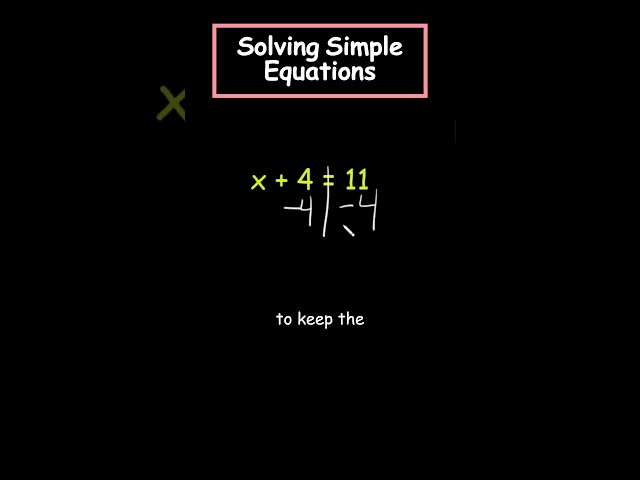 Solving Simple Equations - Introduction | Algebra 1 #math #maths #mathematics #education #learning