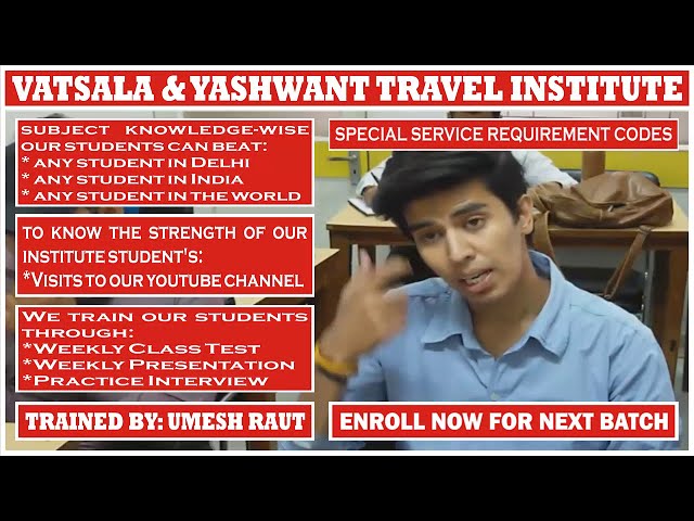 SSR CODES | PRESENTATION BY HIMANSHU KUMAR || For || UMESH RAUT: TRAVEL INDUSTRY TRAINING