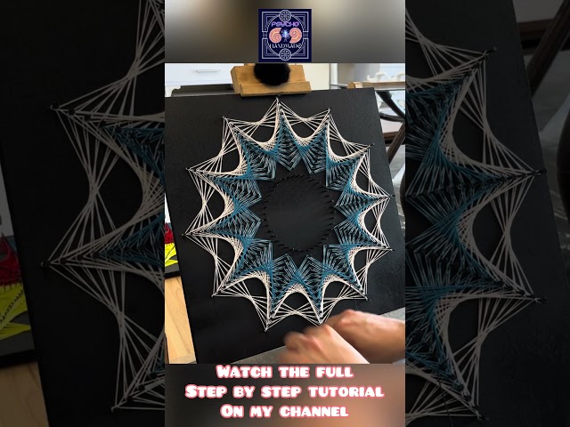 DIY String Art🧵 I Made This IRIS String Art 🌌 #shorts