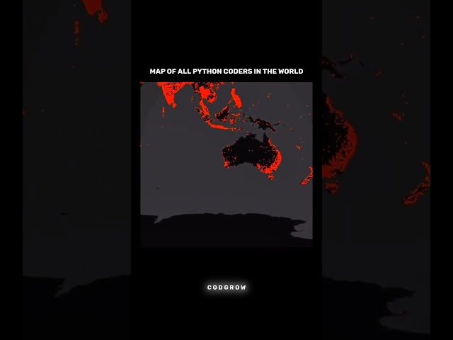 The Global Map of Every Python Coder | #shorts #shortsfeed