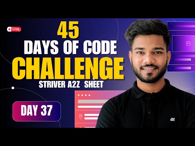 🔥 Day 37 of Solving 455 problems in 45 Days of Code Challenge