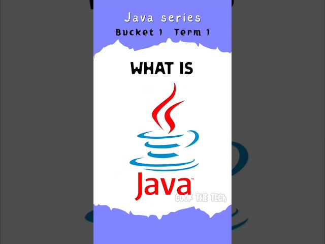 WHAT IS JAVA? | TAMIL | JAVA SERIES | BUCKET 1 | TERM 1 | Cook the Tech | Java programming