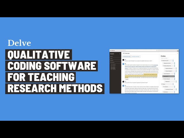 Using Delve Qualitative Data Analysis Software to Teach Qualitative Methods