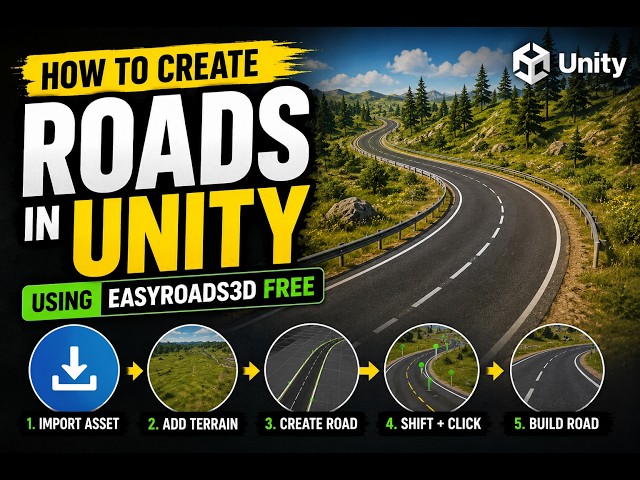 How to Create Roads in Unity Using EasyRoads3D Free | Beginner Tutorial