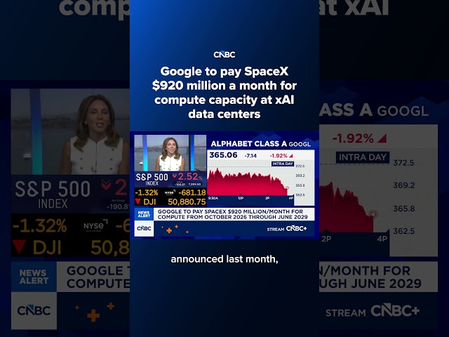 Google to pay SpaceX $920 million a month for compute capacity at xAI data centers