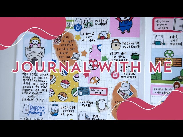 Journal With Me in my Hobonichi Cousin | Super Mario Winston!!!