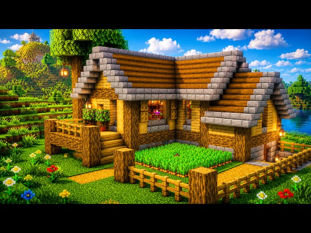 Minecraft : How to Build a Simple Starter Survival House / Tutorial 🏡⛏️