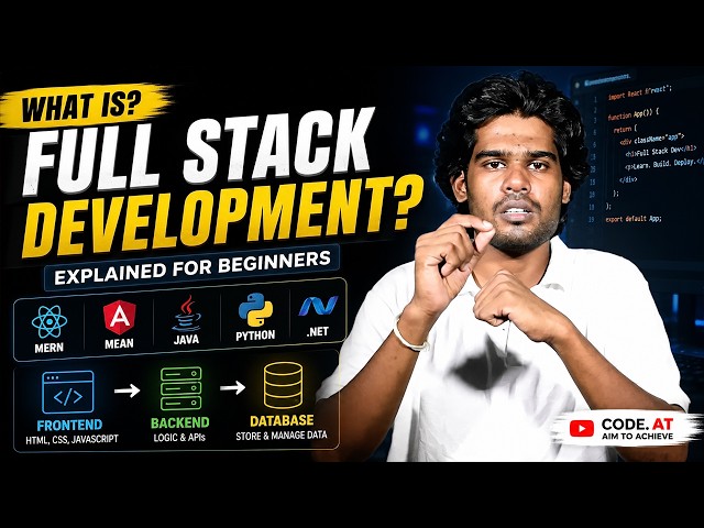 What is Full Stack Development? 💻 | Explained for Beginners | Frontend, Backend & Database | Tamil