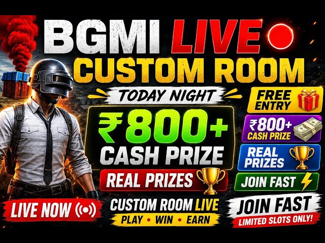 🔴 BGMI LIVE CUSTOM ROOM | FREE ENTRY | ₹800+ CASH PRIZE 💸 | JOIN NOW#bgmi #bgmilive #kingoyt