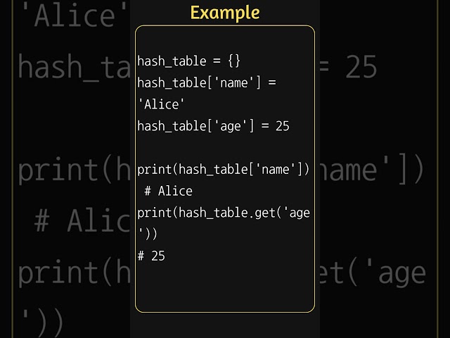 Hash Tables with Python Dictionary