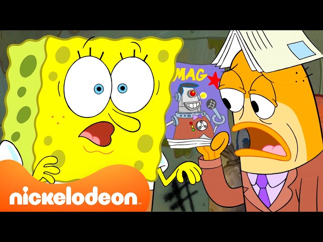 SpongeBob Saves Perch Perkins From a Robot Takeover! 🤖 | SpongeBob SquarePants | Nickelodeon UK