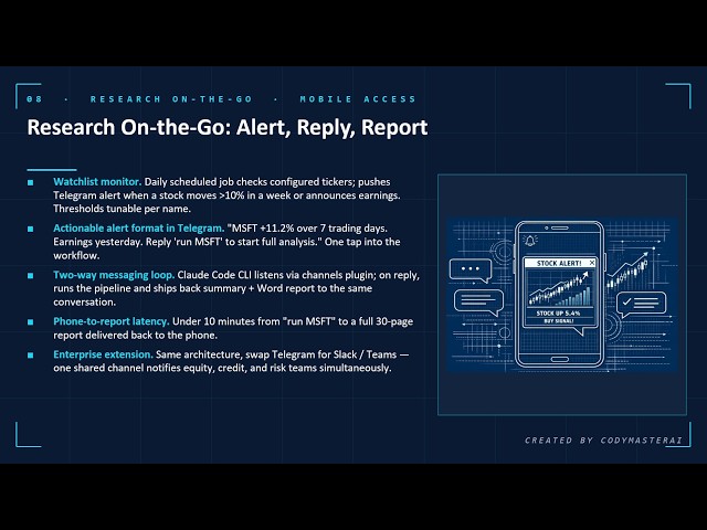 V8 - Building an equity research skill for Claude that I can talk to in Telegram