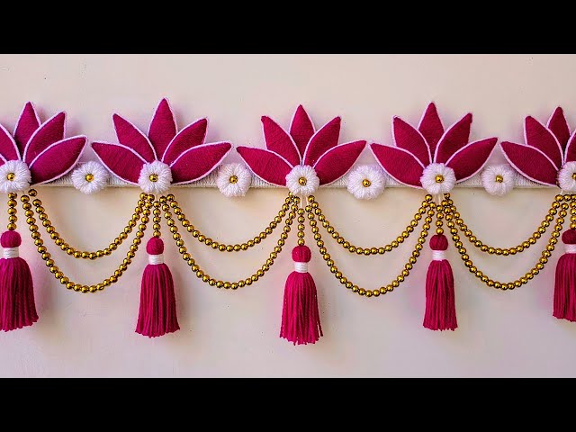 ¡La última idea de diseño de toran! Fácil de colgar en la puerta - Decoración de loto - Decoració...