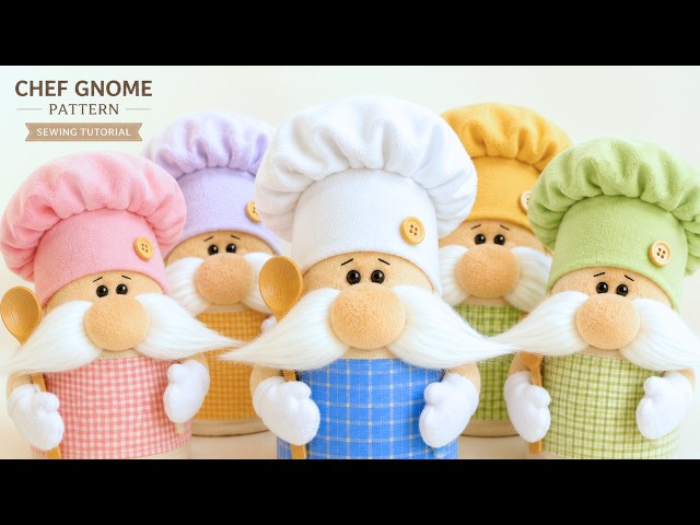 How to Sew a Chef Gnome 🧑‍🍳 | FREE Sewing Tutorial + PDF Pattern