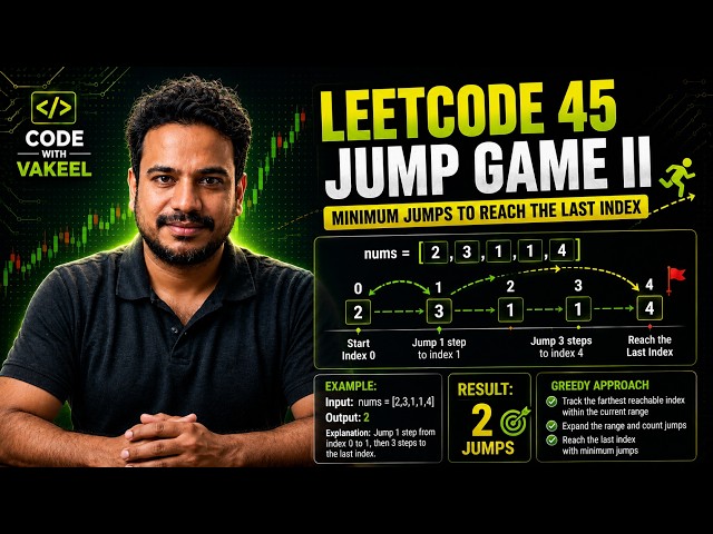 LeetCode 45 — Jump Game II | Greedy Algorithm