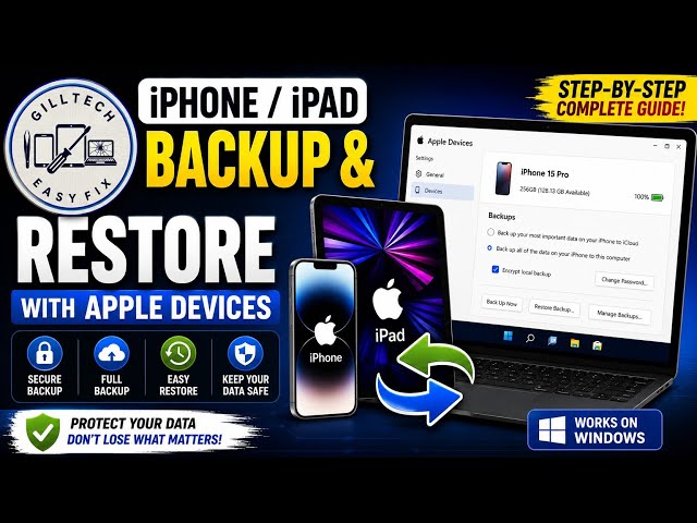 How to Backup iPhone & iPad on Windows with Apple Devices