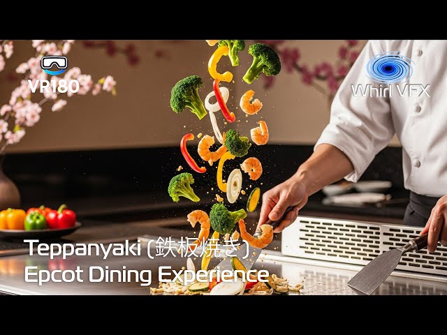 Teppon Edo with Chef James | Disney EPCOT  Dining Experience | Teppanyaki 鉄板焼き | VR180 3D 8K