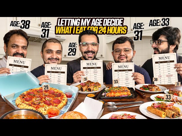 Letting OUR AGE DECIDE What I Eat for 24 HOURS! RHS
