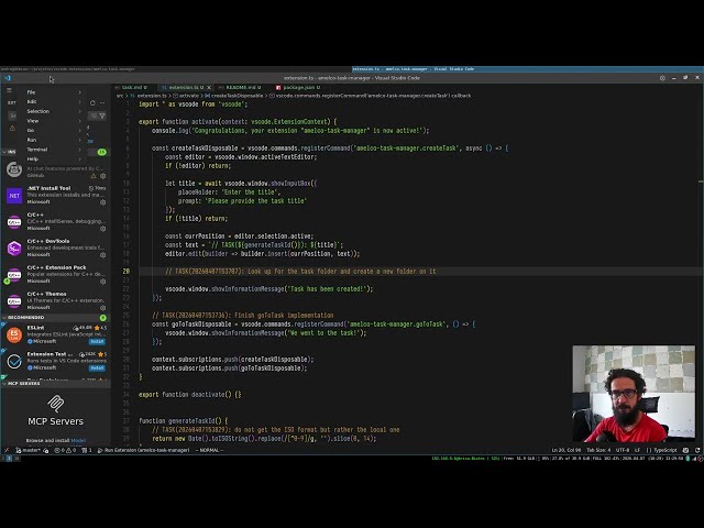 Learning how to create a vs code extension (final)