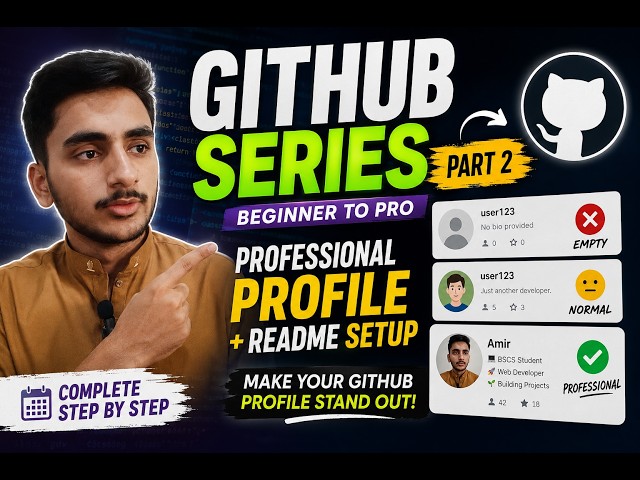 How To Make A Professional GitHub Profile (Part 2) | GitHub Profile README Setup Tutorial 2026