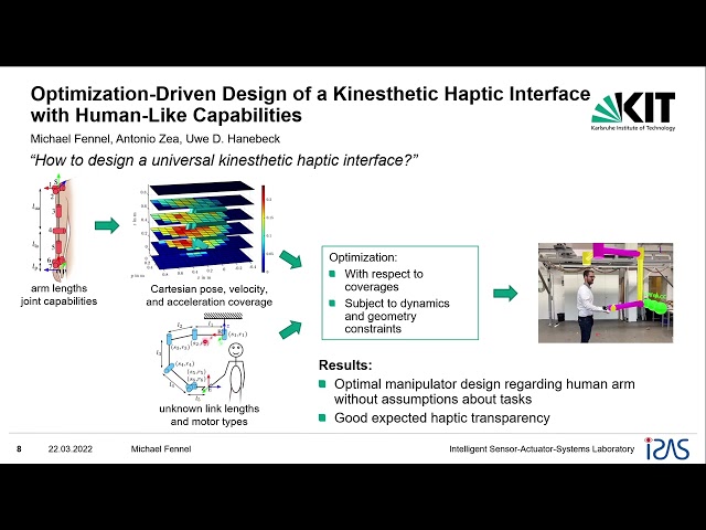 Fennel et al., Optimization-Driven Design of a Kinesthetic Haptic ..., IEEE Haptics Symposium 2022