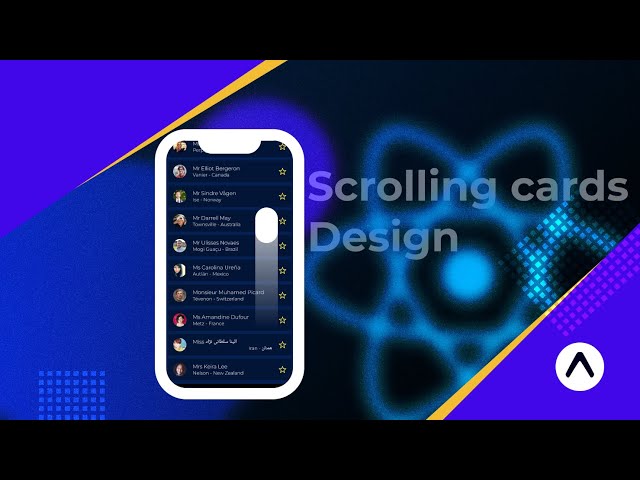 Scrolling card design with react native expo [2024]