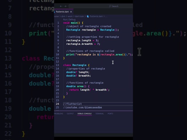 Class and Objects in Dart