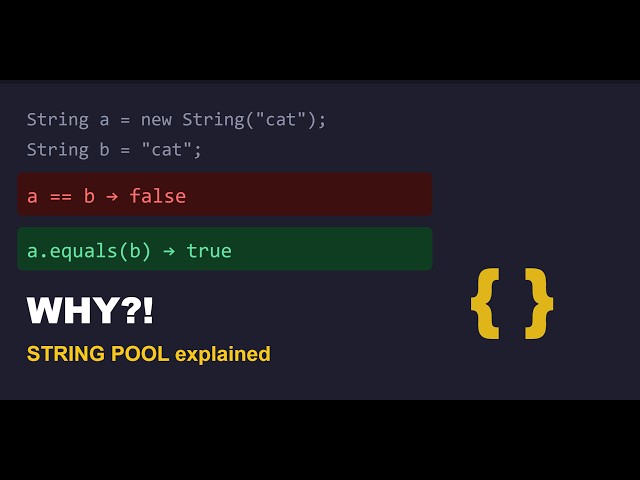 Java Strings Explained: String Pool, .equals() vs == (Common Interview Trap!)
