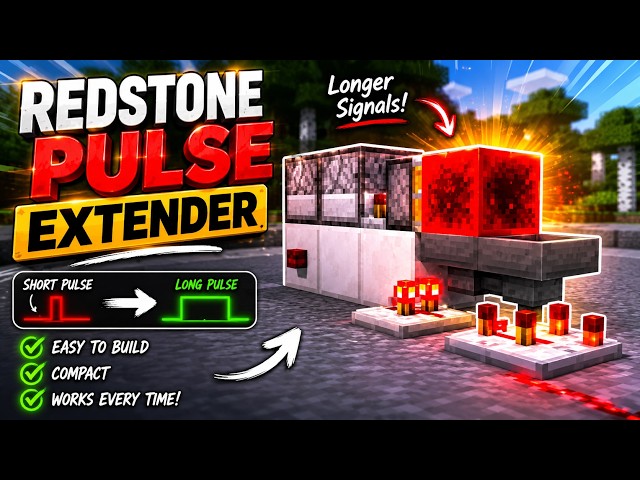 How to Build a REDSTONE PULSE EXTENDER in Minecraft 1.21
