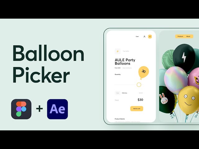 Diseño y animación de la interfaz de usuario para pedidos de ramos de globos [Tutorial de diseño]