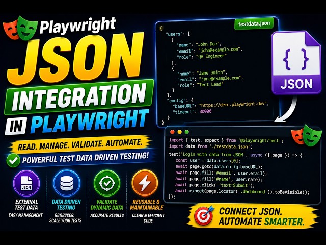 Playwright Tutorial 15 : JSON integration in Playwright