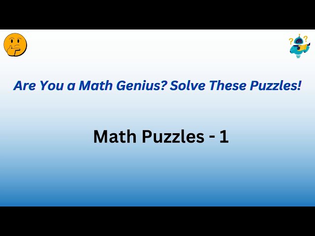 Math Puzzle Quiz: Can You Solve These Impossible Problems? | #maths #mathpuzzles #trending #video