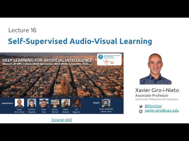 Self-Supervised Audio-Visual Learning - Xavier Giro-i-Nieto - UPC TelecomBCN Barcelona 2020