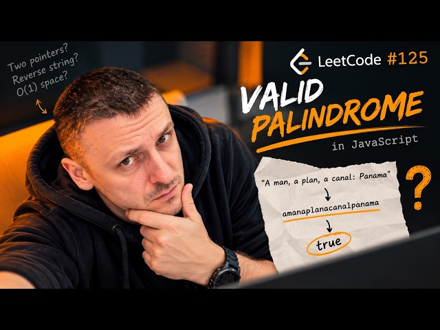 Valid Palindrome in JavaScript | Algorithm Challenges LIVE #003