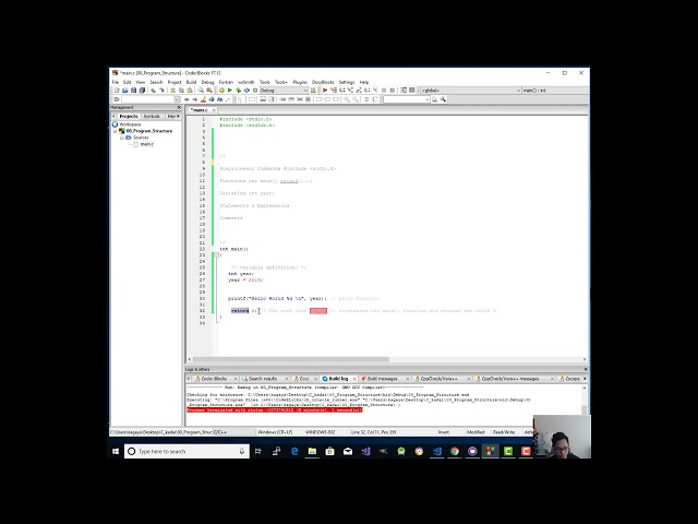 Tutorial C  programming  structure  Tagalog Par