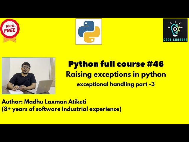 Python full course #46|Raising exceptions in python|#python #online #code