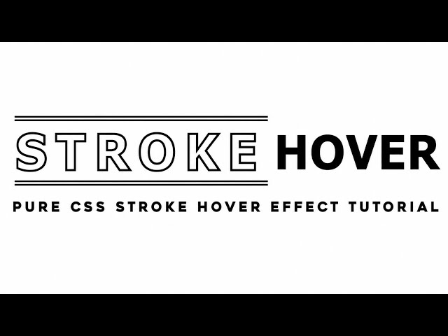 Pure CSS text stroke hover effect tutorial for beginners. #css #html #webdevelopment #animation 