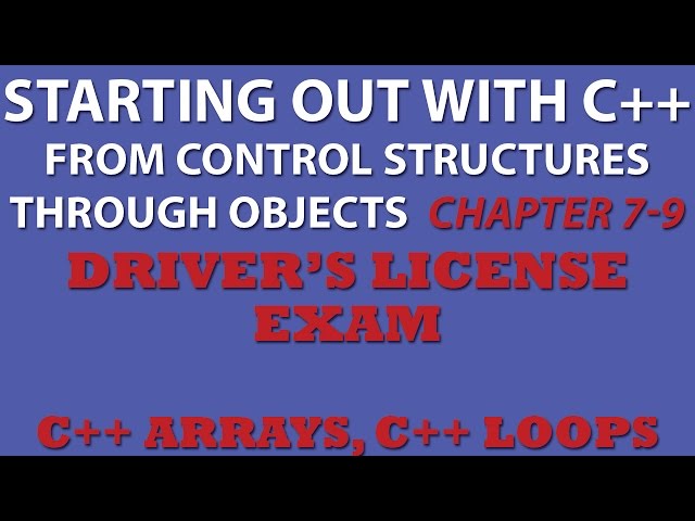 C++ Programming Challenge 7-9: Driver's Licence Exam (C++ arrays, C++ loops)