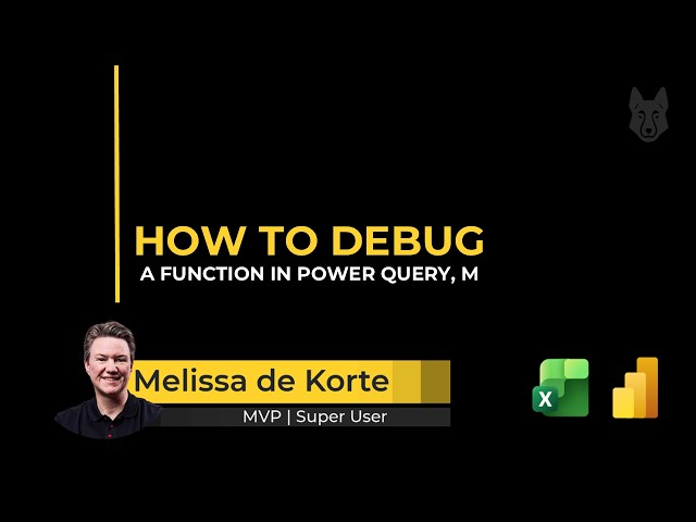 How to Debug Custom Functions in Power Query M