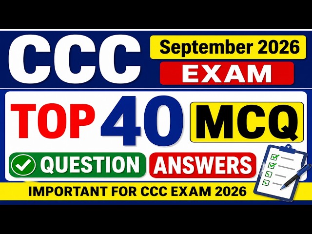 Class 08 | CCC Champion Batch 2026 | Class 08 | Complete CCC Course in Hindi | Computer With Arjun