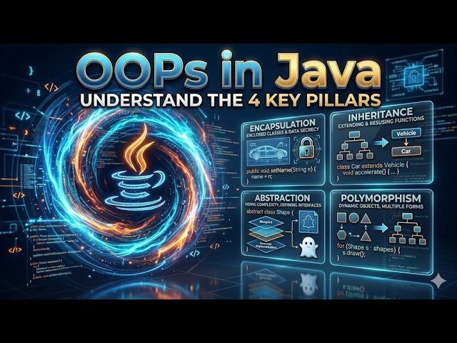 Java OOPs Explained | 4 Pillars of Object-Oriented Programming #java #oopsconcept